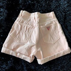 Pink High Waist Guess shorts
